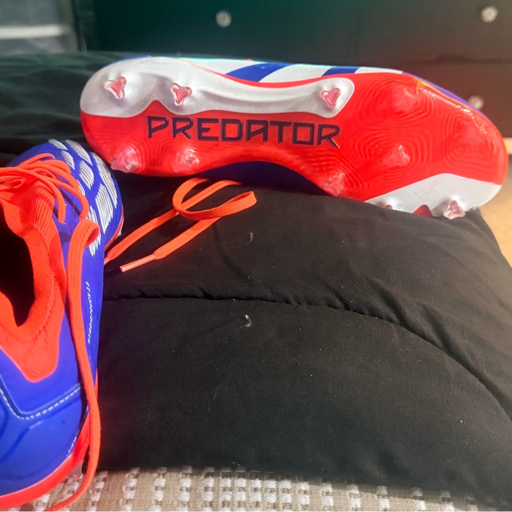 Adidas Predator Cleats in Red and Blue